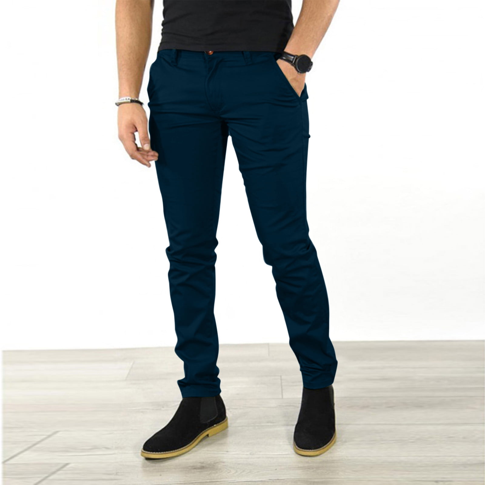 TKZK Quick Dry Pants Men Men Thin Pants Pants Smart Casual Business Fit  Body Stretch Trousers Men Cotton Formal Breathable Trousers (Color : Light  gray, Size : 31) : Buy Online at